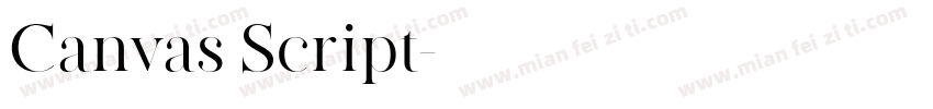 Canvas Script字体转换